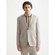 Picture of SCOTCH&SODA MEN'S UNCONSTRUCTED MELANGE JERSEY RELAXED FIT BLAZER IN MEDIUM BEIGE 4