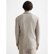 Picture of SCOTCH&SODA MEN'S UNCONSTRUCTED MELANGE JERSEY RELAXED FIT BLAZER IN MEDIUM BEIGE 5