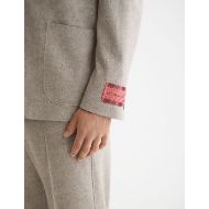 Picture of SCOTCH&SODA MEN'S UNCONSTRUCTED MELANGE JERSEY RELAXED FIT BLAZER IN MEDIUM BEIGE 6