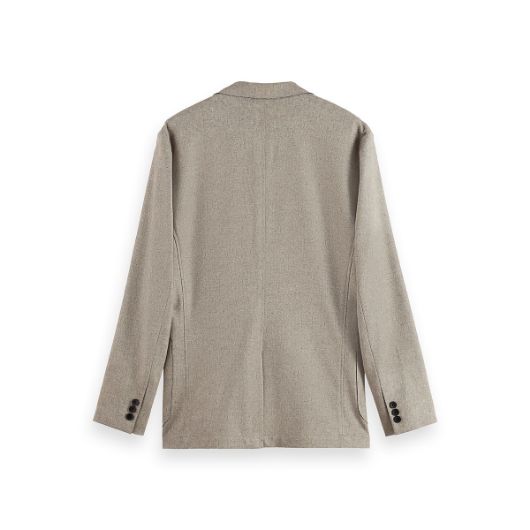 Показвай детайлите за SCOTCH&SODA MEN'S UNCONSTRUCTED MELANGE JERSEY RELAXED FIT BLAZER IN MEDIUM BEIGE 2 - FanPoint Снимка на SCOTCH&SODA MEN'S UNCONSTRUCTED MELANGE JERSEY RELAXED FIT BLAZER IN MEDIUM BEIGE 2