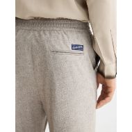 Picture of SCOTCH&SODA MEN'S TAILORED MELANGE-JERSEY RELAXED STRAIGHT FIT JOGGER IN MEDIUM BEIGE 6