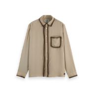 Picture of SCOTCH&SODA MEN'S RELAXED FIT TENCEL SHIRT IN MEDIUM BEIGE 1