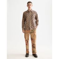 Picture of SCOTCH&SODA MEN'S STRUCTURED PRINTED SHIRT IN BEIGE MULTICOLOUR 7