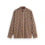 Picture of SCOTCH&SODA MEN'S STRUCTURED PRINTED SHIRT IN BEIGE MULTICOLOUR 1