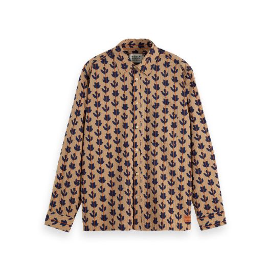 Show details for SCOTCH&SODA MEN'S STRUCTURED PRINTED SHIRT IN BEIGE MULTICOLOUR 1 - FanPoint Picture of SCOTCH&SODA MEN'S STRUCTURED PRINTED SHIRT IN BEIGE MULTICOLOUR 1