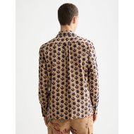 Picture of SCOTCH&SODA MEN'S STRUCTURED PRINTED SHIRT IN BEIGE MULTICOLOUR 5
