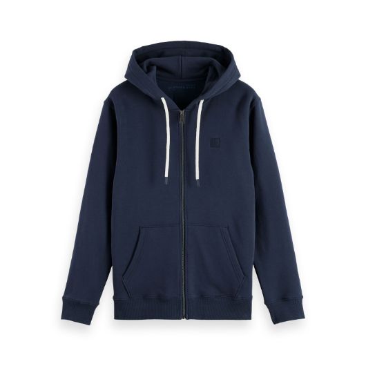 Показвай детайлите за SCOTCH&SODA MEN'S FULL ZIP LOGO HOODIE IN NAVY 1 - FanPoint Снимка на SCOTCH&SODA MEN'S FULL ZIP LOGO HOODIE IN NAVY 1