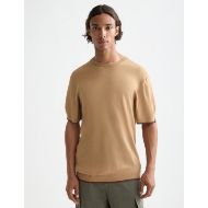Picture of SCOTCH&SODA MEN'S KNITTED RELAXED FIT T-SHIRT IN MEDIUM BEIGE 4