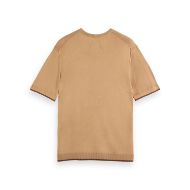 Picture of SCOTCH&SODA MEN'S KNITTED RELAXED FIT T-SHIRT IN MEDIUM BEIGE 2
