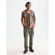 Picture of SCOTCH&SODA MEN'S KNITTED JACQUARD SHORT SLEEVE SHIRT IN MULTICOLOUR 7