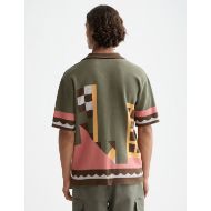Picture of SCOTCH&SODA MEN'S KNITTED JACQUARD SHORT SLEEVE SHIRT IN MULTICOLOUR 5