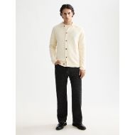 Picture of SCOTCH&SODA MEN'S OPEN WORK LONG SLEEVE SHIRT IN MEDIUM BEIGE 7