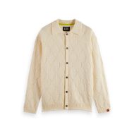 Picture of SCOTCH&SODA MEN'S OPEN WORK LONG SLEEVE SHIRT IN MEDIUM BEIGE 1