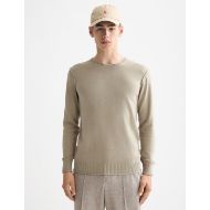 Picture of SCOTCH&SODA MEN'S NEPS WOOL BLEND PULLOVER IN MEDIUM BEIGE 4
