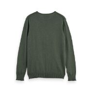 Picture of SCOTCH&SODA MEN'S NEPS WOOL BLEND PULLOVER IN DARK GREEN 2