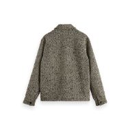 Picture of SCOTCH&SODA MEN'S MULTICOLOURED TWEED WOOL-BLEND OVERSHIRT IN GREEN AND BEIGE 2