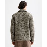 Picture of SCOTCH&SODA MEN'S MULTICOLOURED TWEED WOOL-BLEND OVERSHIRT IN GREEN AND BEIGE 5
