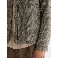 Picture of SCOTCH&SODA MEN'S MULTICOLOURED TWEED WOOL-BLEND OVERSHIRT IN GREEN AND BEIGE 6