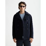 Picture of SCOTCH&SODA MEN'S WOOL BLEND PEACOAT IN NAVY 4