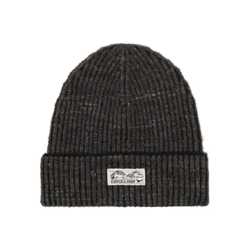 Снимка на SCOTCH&SODA UNISEX 2 COLOR RIB CUFF BEANIE IN BLACK MULTICOLOUR