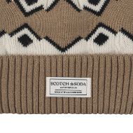 Снимка на SCOTCH&SODA UNISEX FAIRISLE CUFF BEANIE IN TAUPE MULTICOLOUR 3