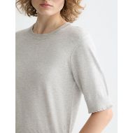 Снимка на SCOTCH&SODA WOMEN'S CREW NECK SHORT SLEEVE PULLOVER IN LIGHT GREY MELANGE 6