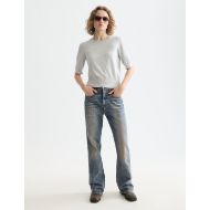 Снимка на SCOTCH&SODA WOMEN'S CREW NECK SHORT SLEEVE PULLOVER IN LIGHT GREY MELANGE 7