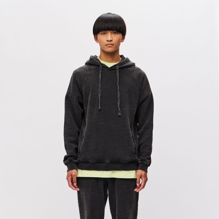 Снимка на DIRTY LAUNDRY МЪЖКИ СУИТШЪРТ RAGLAN HOODIE WITH DESTROYS В ЧЕРНО