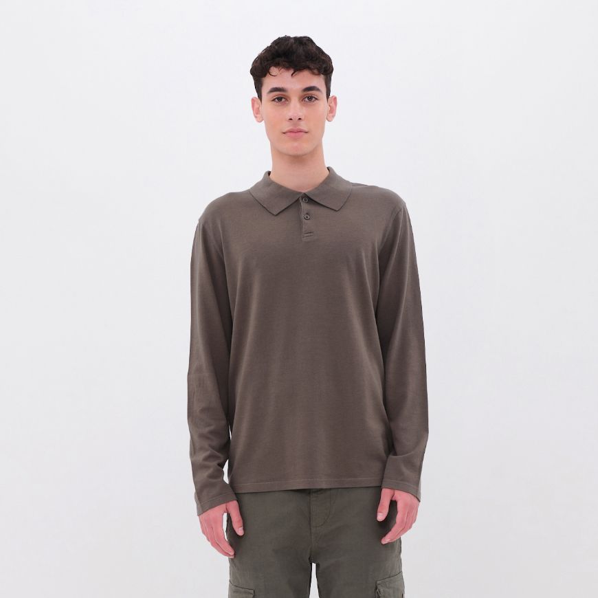 Снимка на DIRTY LAUNDRY МЪЖКА БЛУЗА POLO LONGSLEEVE В ЦВЯТ КАКИ