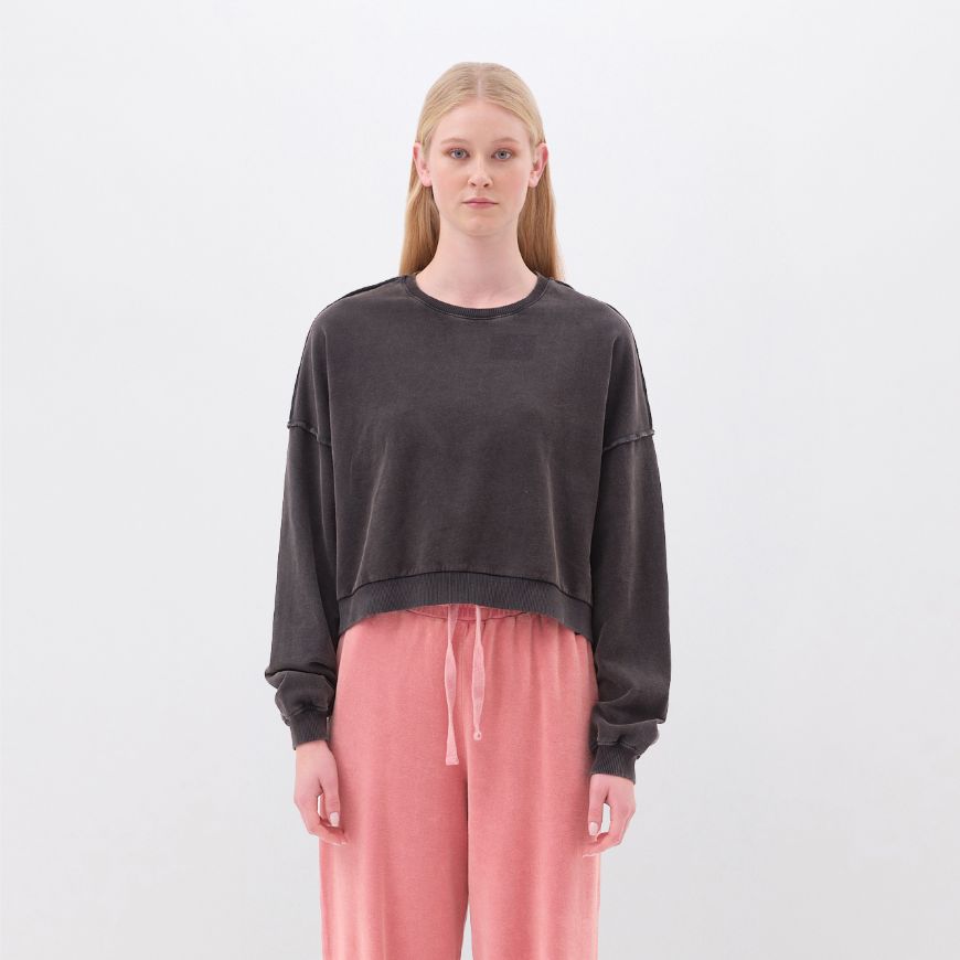 Снимка на DIRTY LAUNDRY ДАМСКИ СУИТШЪРТ OVERSIZED ASSYMETRIC CREWNECK В ЧЕРНО