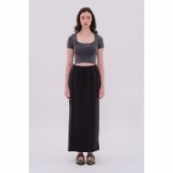 Picture of DIRTY LAUNDRY WOMEN'S MAXI SKIRT WITH RAW EDGES IN VINTAGE BLACK 6