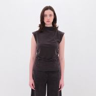 Снимка на DIRTY LAUNDRY ДАМСКА БЛУЗА TOP WITH DRAPING В ЧЕРНО 1