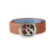 Picture of SCOTCH&SODA WOMEN'S AMPERSAND BELT IN TANNIN 1