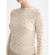 Picture of SCOTCH&SODA WOMEN'S SLASH NECK TEXTURED STITCH PULLOVER IN EGGNOG 6