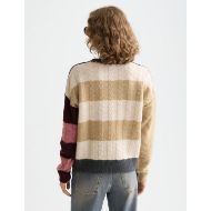 Picture of SCOTCH&SODA WOMEN'S BLOCKED FAIR ISLE PULLOVER IN CHARCOAL FAIR ISLE 5