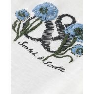 Picture of SCOTCH&SODA WOMEN'S SLUB CHEST ARTWORK T-SHIRT IN BRIGHT WHITE 3