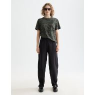 Picture of SCOTCH&SODA WOMEN'S ALL OVER PRINT REGULAR FIT T-SHIRT IN IKAT FEATHER THYME 7