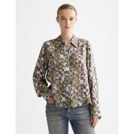 Picture of SCOTCH&SODA WOMEN'S PRINTED RELAXED FIT SHIRT IN MOUNTAIN PATCHWORK 4
