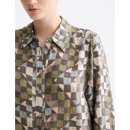 Picture of SCOTCH&SODA WOMEN'S PRINTED RELAXED FIT SHIRT IN MOUNTAIN PATCHWORK 6