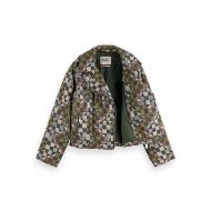Picture of SCOTCH&SODA WOMEN'S QUILTED BIKER JACKET IN MOUNTAINS PATCHWORK 3
