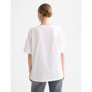Picture of SCOTCH&SODA WOMEN'S ELEVATED ARTWORK LOOSE FIT T-SHIRT IN BRIGHT WHITE 5