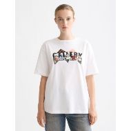 Picture of SCOTCH&SODA WOMEN'S ELEVATED ARTWORK LOOSE FIT T-SHIRT IN BRIGHT WHITE 4