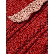 Picture of SCOTCH&SODA WOMEN'S POINTELLE COLLARED KNITTED POLO IN KETCHUP 3