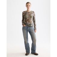 Picture of SCOTCH&SODA WOMEN'S ALL OVER PRINTED MESH LONG SLEEVE T-SHIRT IN MOUNTAIN PATCHWORK 7