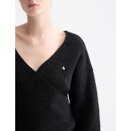 Picture of SCOTCH&SODA WOMEN'S FUZZY WRAP CARDIGAN IN METEORITE 6