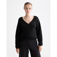 Picture of SCOTCH&SODA WOMEN'S FUZZY WRAP CARDIGAN IN METEORITE 4