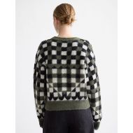Picture of SCOTCH&SODA WOMEN'S FUZZY JACQUARD PULLOVER IN THYME 5