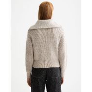 Picture of SCOTCH&SODA WOMEN'S HALF ZIP PULLOVER IN TANNIN MELANGE 5