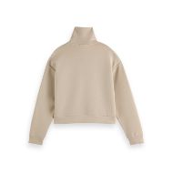 Picture of SCOTCH&SODA WOMEN'S TENCEL UTILITY SWEATSHIRT IN BEIGE 2
