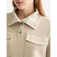 Picture of SCOTCH&SODA WOMEN'S TENCEL UTILITY SWEATSHIRT IN BEIGE 6